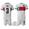 Officiële Voetbalshirt + Korte Broek Portugal Pepe 3 Uit WK 2022 - Kids